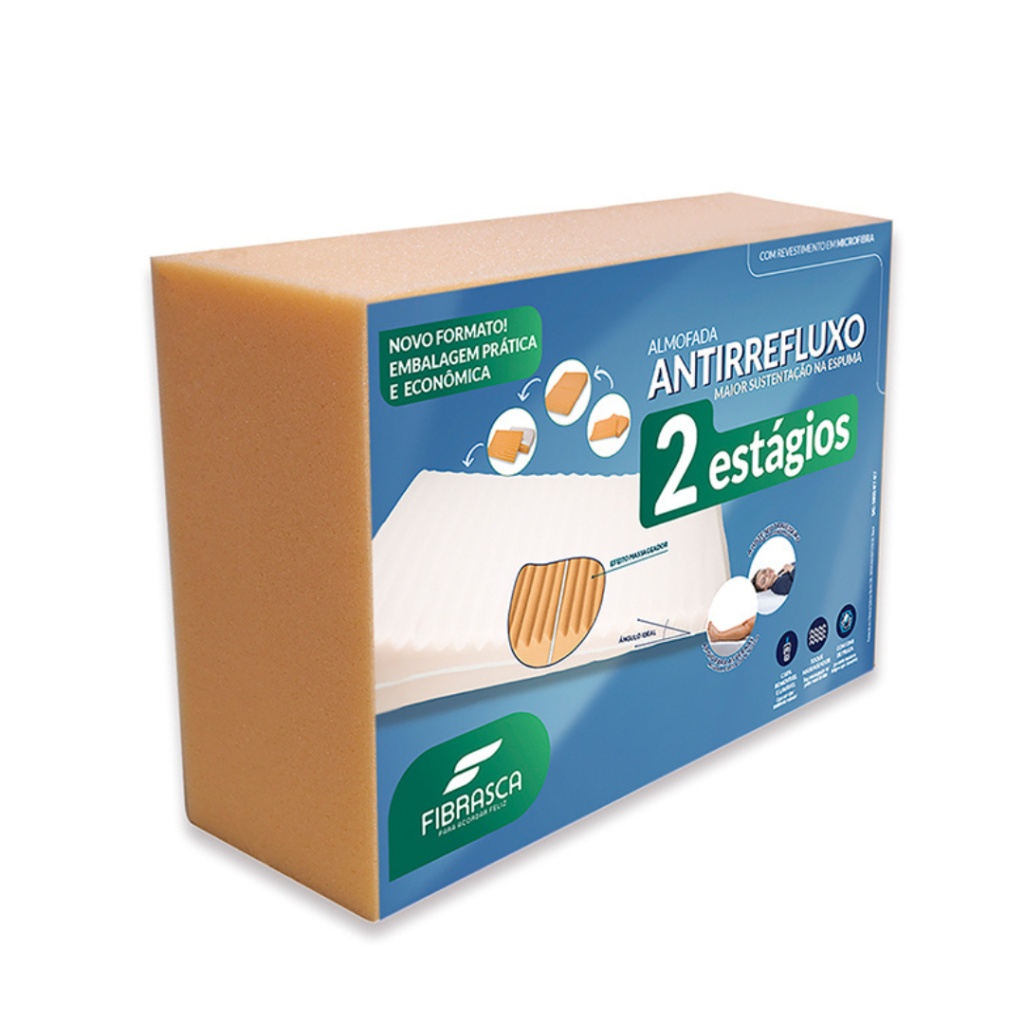 Almofada Antirrefluxo 2 Est gios 60 Cm X 80 Cm X 15 Cm Poli ster E 